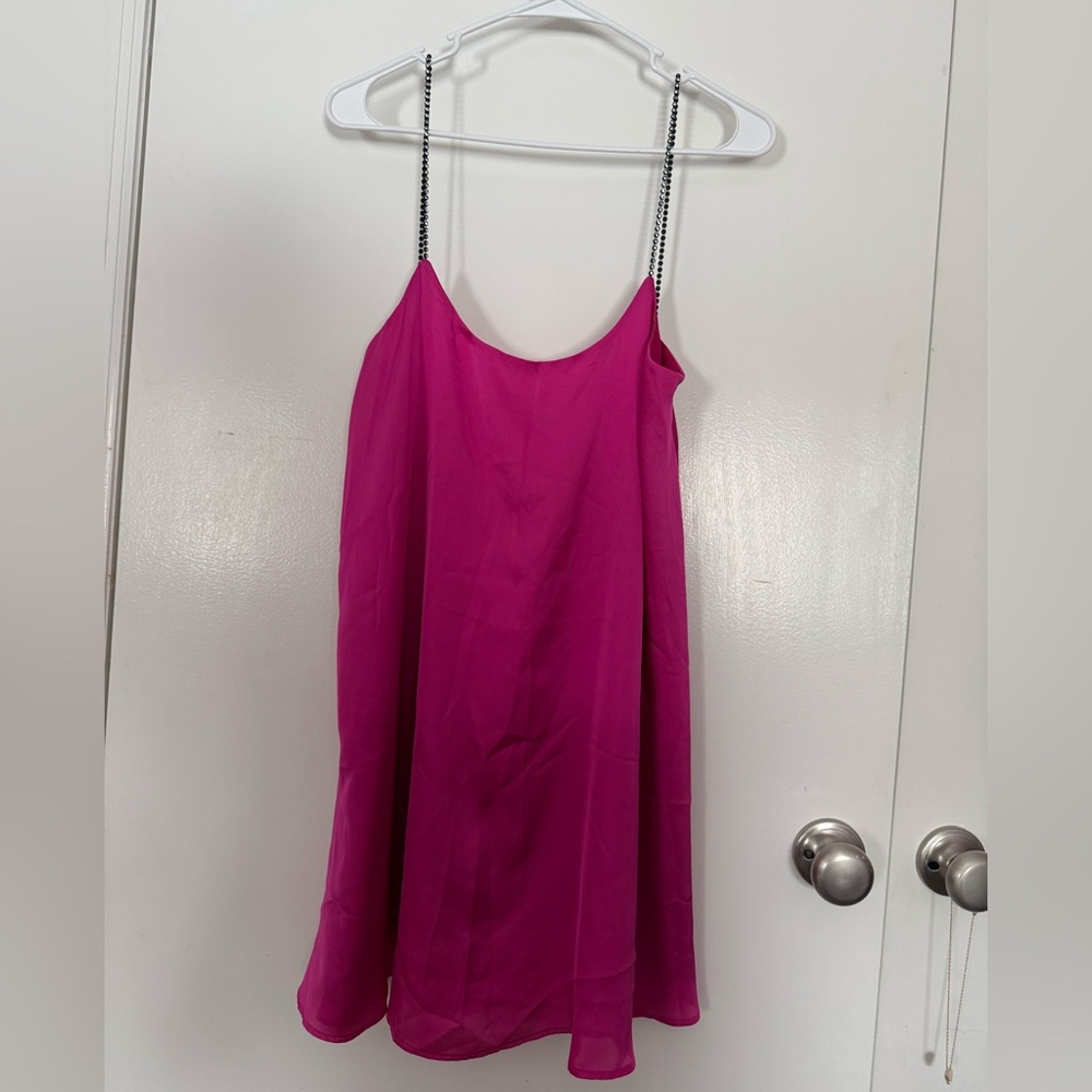 Vibrant Hot Pink Slip Dress